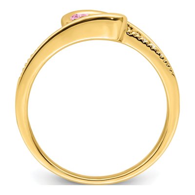 14K Yellow Gold Diamond Personalized Family Ring – view 3