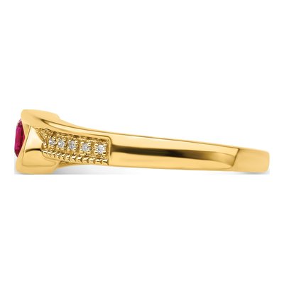 14K Yellow Gold Diamond Personalized Family Ring – view 4