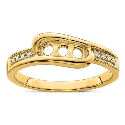 14K Yellow Gold Diamond Personalized Family Ring – view 8