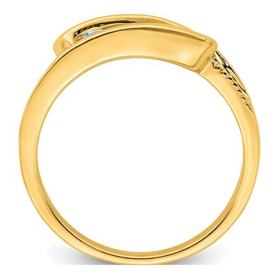 14K Yellow Gold Diamond Custom Family Ring – view 3