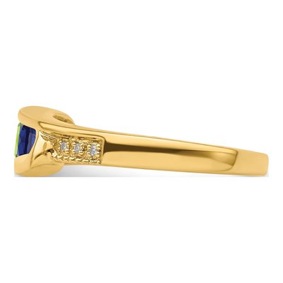 14K Yellow Gold Diamond Custom Family Ring – view 4