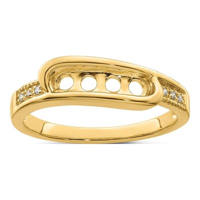 14K Yellow Gold Diamond Custom Family Ring – view 8