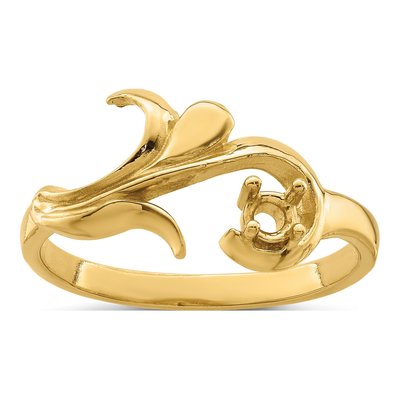 14K Yellow Gold Mother's Ring Mounting – view 8
