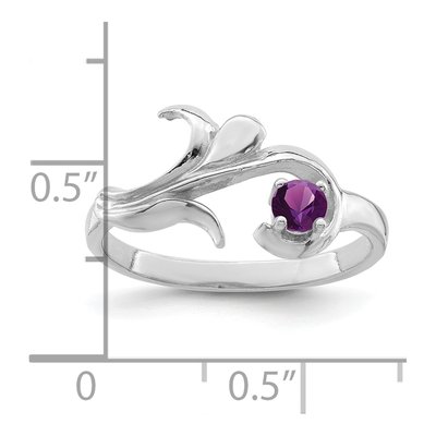 14K White Gold 1-Stone Mother's Ring Mounting – view 6