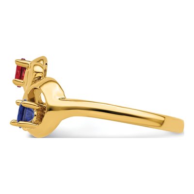 14K Yellow Gold 2-Stone Mother's Ring – view 4