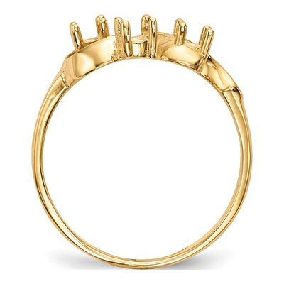 14K Yellow Gold 3-Stone Mother's Ring Mounting – view 8
