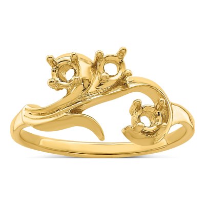 14K Yellow Gold 3-Stone Mother's Ring – view 7