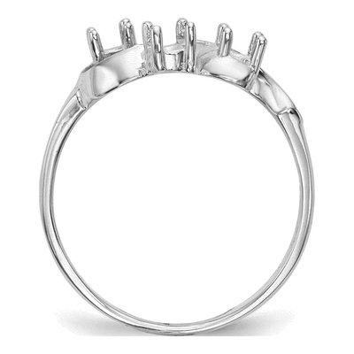 14K White Gold 3-Stone Mother's Ring Mounting – view 8