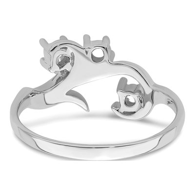 14K White Gold 3-Stone Mother's Ring – view 7