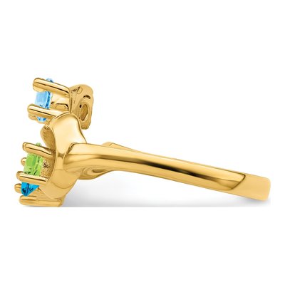 14K Yellow Gold 4-Stone Mother's Ring Mounting – view 4