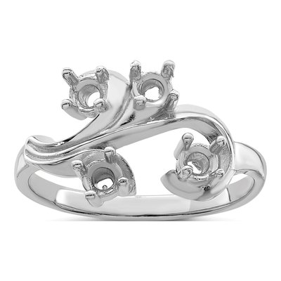 Sterling Silver or 14K White Gold 4-Stone Mother's Ring – view 8