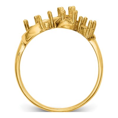 14K Yellow Gold 5-Stone Mother's Ring Mounting – view 6