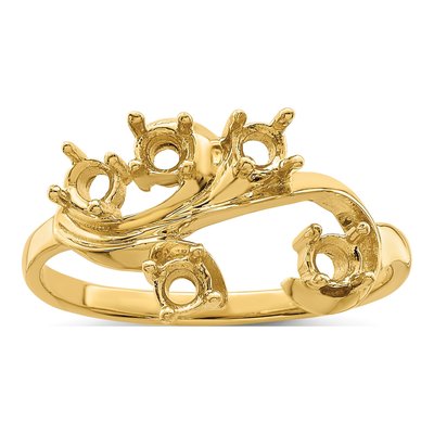 14K Yellow Gold 5-Stone Mother's Ring – view 7