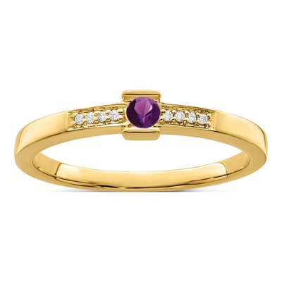 14K Yellow Gold Diamond Family Ring – view 2