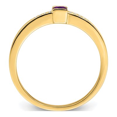 14K Yellow Gold Diamond Family Ring – view 3