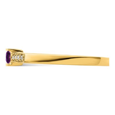 14K Yellow Gold Diamond Family Ring – view 4