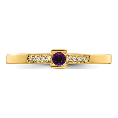 14K Yellow Gold Diamond Family Ring – view 5