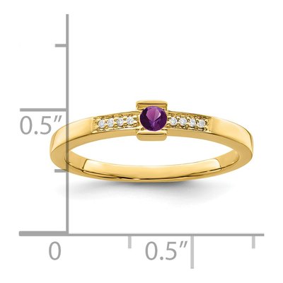 14K Yellow Gold Diamond Family Ring – view 6