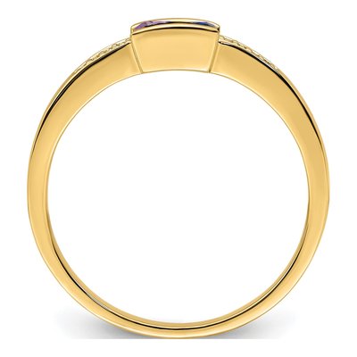 14K Yellow Gold Diamond Family Ring – view 3
