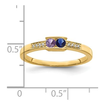 14K Yellow Gold Diamond Family Ring – view 6