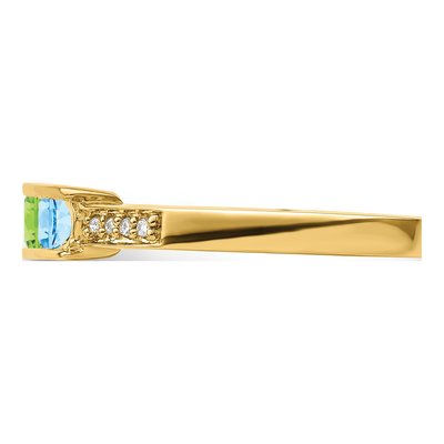 14K Yellow Gold Diamond Personalized Family Ring – view 4