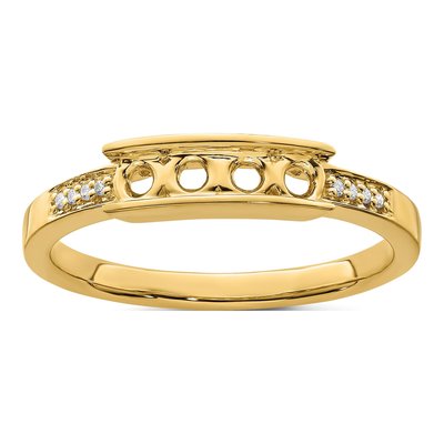14K Yellow Gold Diamond Personalized Family Ring – view 7