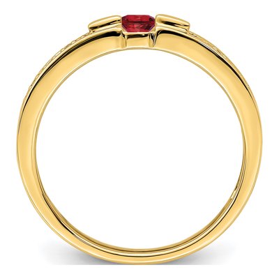 14K Yellow Gold Diamond Personalized Family Ring – view 3