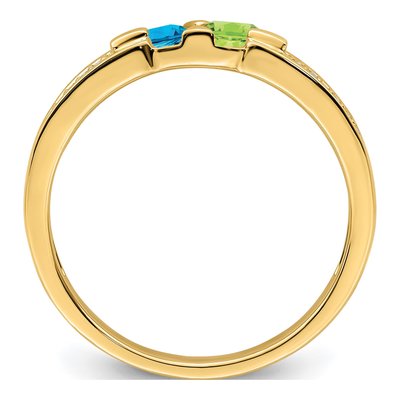 14K Yellow Gold Diamond Customizable Family Ring – view 5