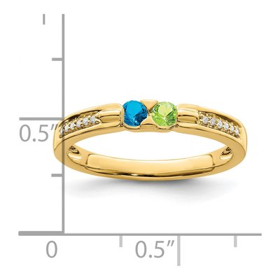 14K Yellow Gold Diamond Customizable Family Ring – view 8
