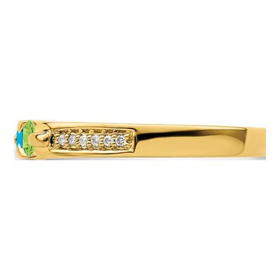 14K Yellow Gold Diamond Personalized Family Ring – view 4
