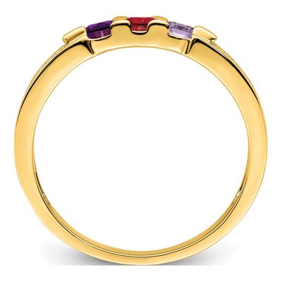 14K Yellow Gold Diamond Personalized Family Ring – view 7