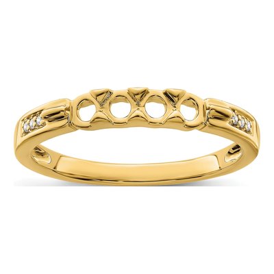 14K Yellow Gold Diamond Personalized Family Ring – view 7