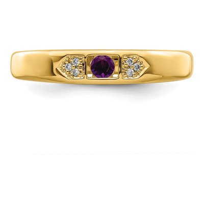 14K Yellow Gold Diamond Family Ring – view 5