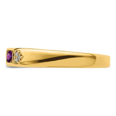 14K Yellow Gold Diamond Set Family Ring – view 4