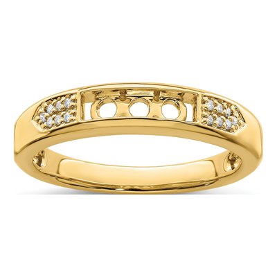 14K Yellow Gold Diamond Personalized Family Ring – view 7