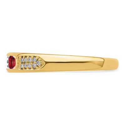 14K Yellow Gold Diamond Family Ring Semi-Mount – view 4