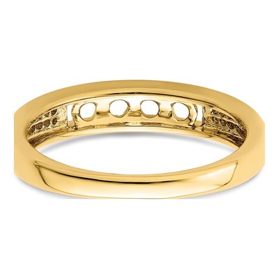 14K Yellow Gold Diamond Family Ring Semi-Mount – view 6