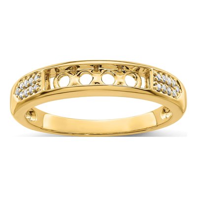 14K Yellow Gold 1/15 ct tw Diamond Set Family Ring – view 8