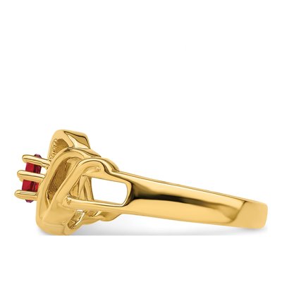 14K Yellow Gold 1-Stone Mother's Ring Mounting – view 4