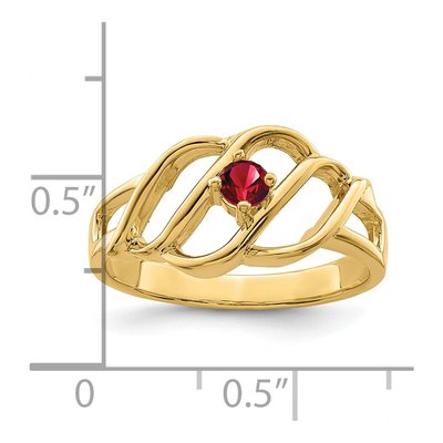 14K Yellow Gold 1-Stone Mother's Ring Mounting – view 5