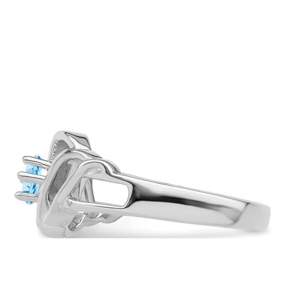 Sterling Silver Birthstone Family Ring – view 4