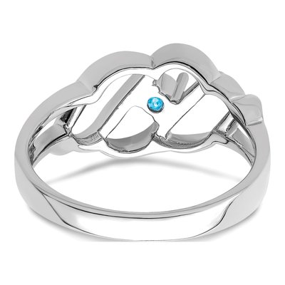 Sterling Silver Birthstone Family Ring – view 7