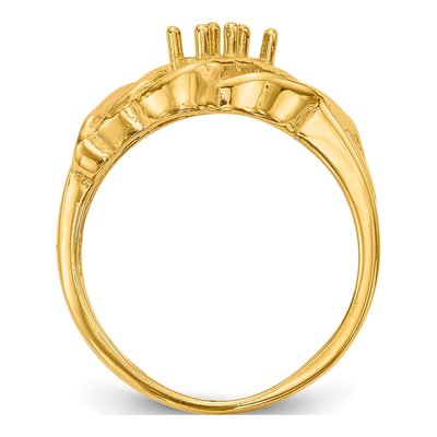 14K Yellow Gold 2-Stone Mother's Ring Mounting – view 6