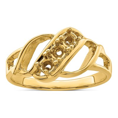 14K Yellow Gold 3-Stone Mother's Ring – view 8