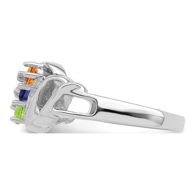Sterling Silver Personalized 3-Stone Mother's Ring – view 4