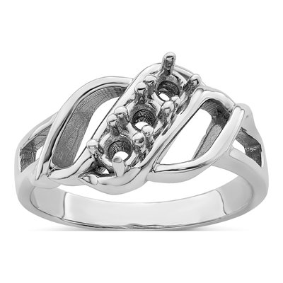 Sterling Silver Personalized 3-Stone Mother's Ring – view 8