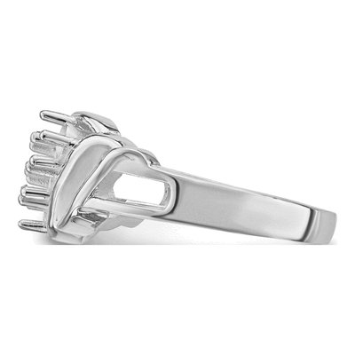 14K White Gold 3-Stone Mother's Ring Mounting – view 4