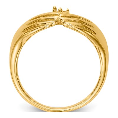 14K Yellow Gold 1-Stone Family Ring Mounting – view 2