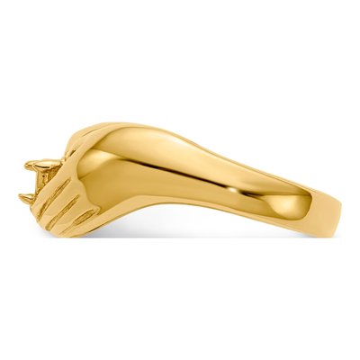 14K Yellow Gold 1-Stone Family Ring Mounting – view 3