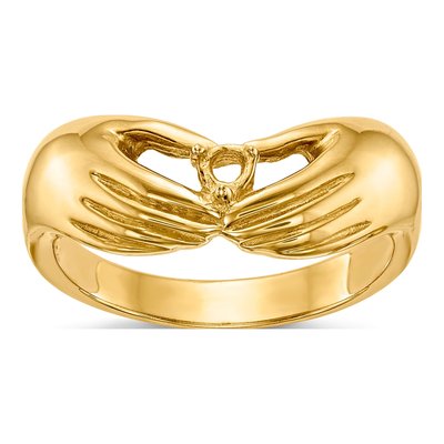 14K Yellow Gold 1-Stone Family Ring Mounting